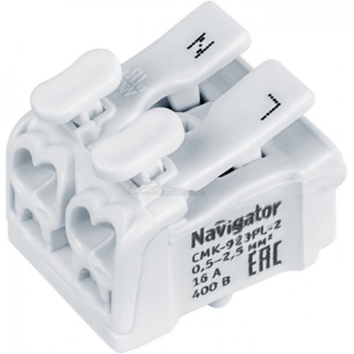 Клемма Navigator 61690 NTC-CMK 923 пружинная 2x2,5