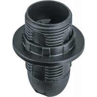 Патрон Е14 с прижимным кольцом черный пластик Navigator