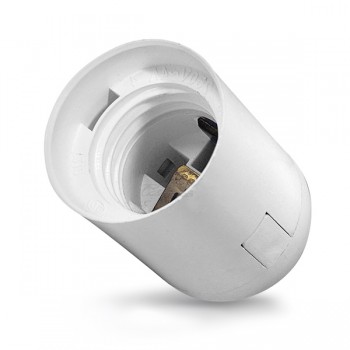 Патрон Е27 подвесной Universal термопластик белый 4A 250V