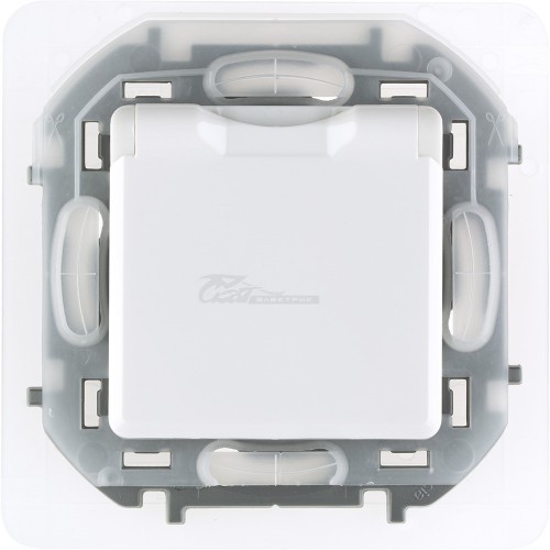 Розетка 1м с/з, з/щ + крышка 16А белый Legrand INSPIRIA IP44