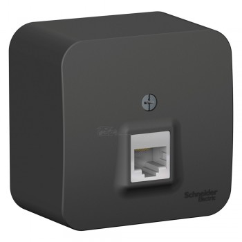 Розетка Blanca о/у компьютерная RJ45 кат.5е с изол.пласт. антрацит