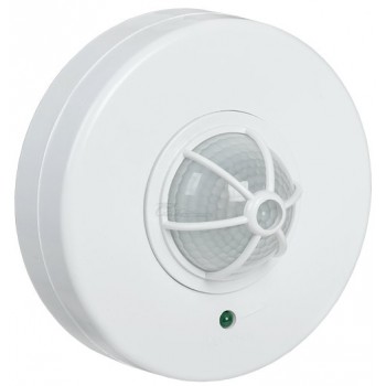 Датчик движения ДД024 1100Вт 360гр. 6м IP33 круглый белый ИЭК