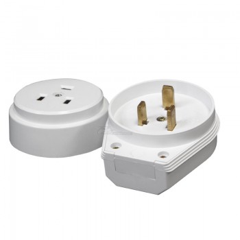 Вилка + розетка 1-фаз 230в 32А белая о/у Universal