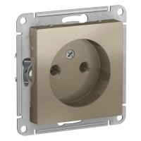 Розетка Atlasdesign 1мест. б/з шампань 16А