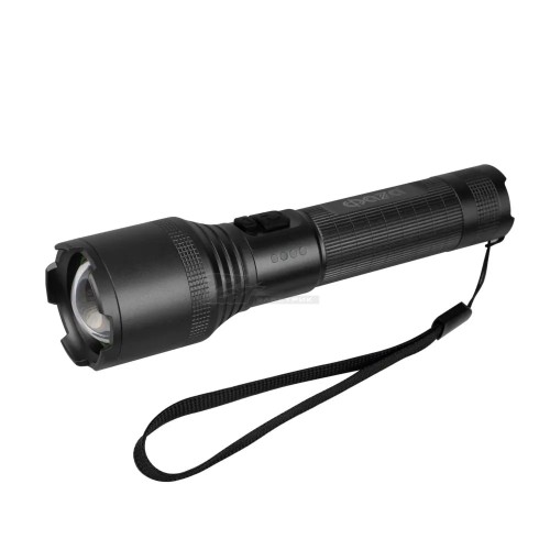 Фонарь аккумуляторный 15W 5 режимов, ZOOM, (1x18650, Type-C) черный ФАZА