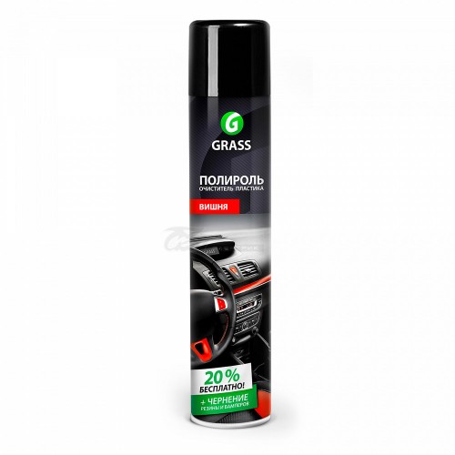 Полироль-очиститель пластика Dashboard Cleaner вишня аэрозоль 750мл Grass