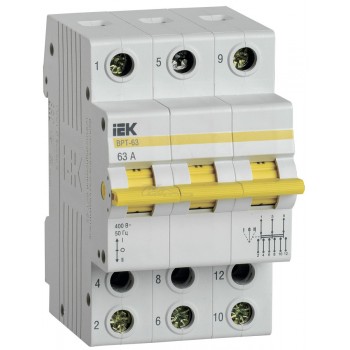 Выключатель-разъединитель 3-поз ВРТ-63 3P 63A IEK