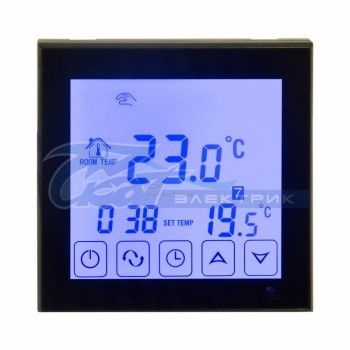 Терморегулятор теплого пола сенсорный с авто программированием (R200B) черный REXANT