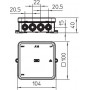 Коробка распределительная 100х100х40мм IP55 A14 16 вводов серая OBO