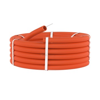 Труба гофрированная ПНД оранжевая d-16 ДКС (упаковка 25м)