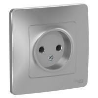 Розетка Blanca с/у 1м б/з 16А 250В алюминий