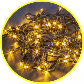 Гирлянда светодиодная Navigator нить 11,5м 100LED 8 режимов IP20 прозрачный шнур Теплый Белый