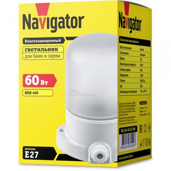 Светильник влагозащищенный для сауны NBL-SA1 60W E27 НПБ 400 Navigator