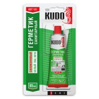 Герметик KUDO силиконовый санитарный белый 85мл
