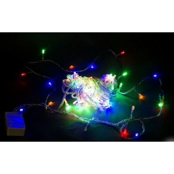 Гирлянда светодиодная А-201 MIX нить 10м 100LED 8 режимов RGB