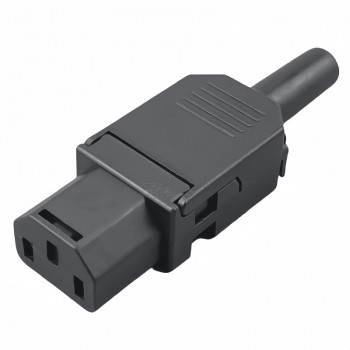 Штекер сетевой C13 на кабель с зажимными контактами 10А 250В QuickPin