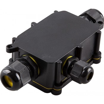 Соединитель-коробка для кабеля на 3 выхода 140х78х36 IP68 LD523