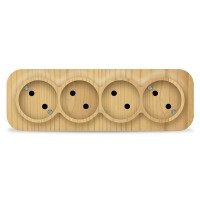 Розетка 4м о/п б/з 16А сосна Universal IONICH