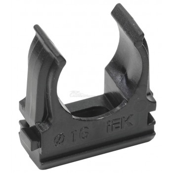 Клипса для труб d16мм черная IEK