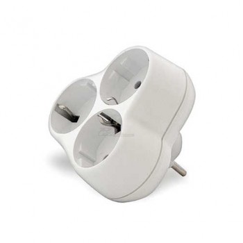 Разветвитель сетевой Universal с/з  3 гнезда круглый