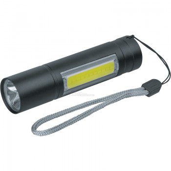 Фонарь Navigator брелок LED 1W+COB 3W 3режима алюм. microUSB