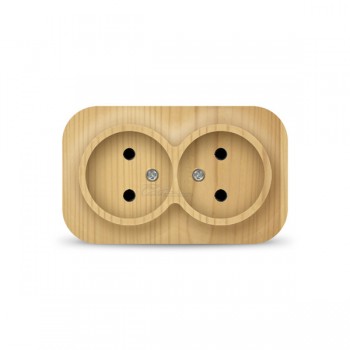 Розетка 2м о/п б/з 10А сосна Universal IONICH