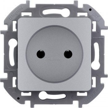 Розетка 1м б/з 16А алюминий Legrand INSPIRIA
