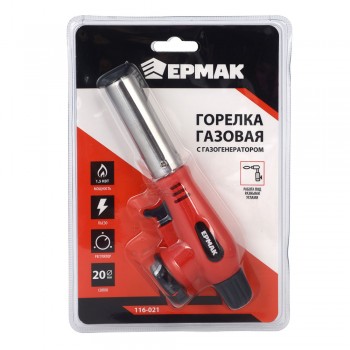 Горелка газовая ПРОФ с подогревом газа, сопло 16мм ЕРМАК