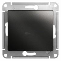 Выключатель 1-клавишный сх.1 антрацит Glossa