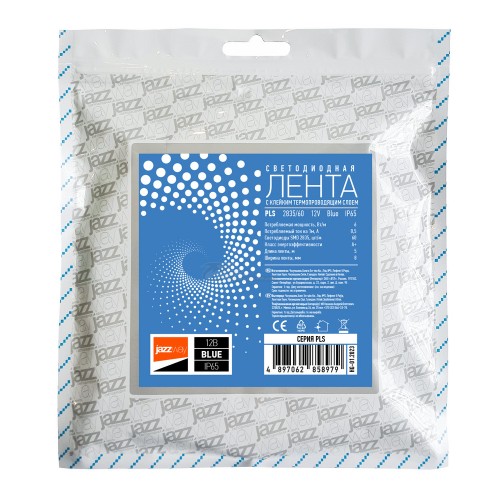 Лента LED 2835/60 Blue IP65 6w/м 0,5A/м 5см Jazzway (м)