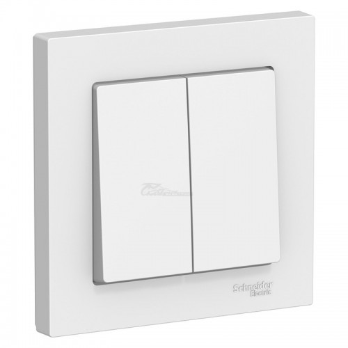 Выключатель Atlasdesign 2кл. сх.5 белый в сборе