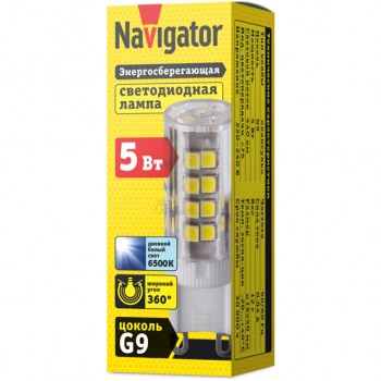 Лампа светодиодная NLL-P-G9 5W 6500K 440Lm 220V Navigator