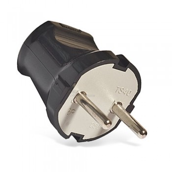 Вилка сетевая Universal б/з чёрная