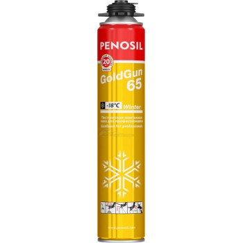 Пена монтажная PENOSIL "GoldGun 65 Winter" проф. -18С 875мл