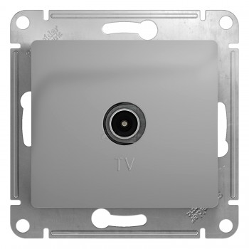 Розетка Glossa TV 1DB алюминий