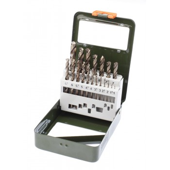 Набор сверл по металлу Cobalt 5% (1-10мм) 19шт Дело техники