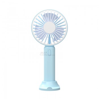 Вентилятор портативный (microUSB, 3 режима, 4,5 Вт) голубой