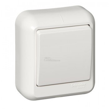 Выключатель 1-клавишный о/п монт.пластина Прима