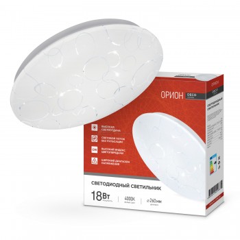 Светильник светодиодный DECO Орион 18Вт 230В 4000К 1620лм 260х55мм IN HOME
