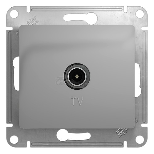 Розетка Glossa TV 4DB проходная алюминий GSL 000392