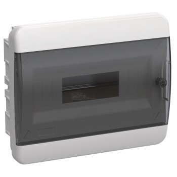 Корпус пластиковый ЩРВ-П,12 модулей встраиваемый черн. прозр. дверь IP41 TEKFOR IEK