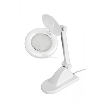 Лупа настольная 3дптр + 12дптр с подсветкой на подставке белая REXANT