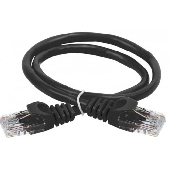 Патч-корд UTP 5e 1.0м черный IEK GENERICA