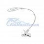 Лупа настольная 3дптр с подсветкой 30LED (подставка+прищепка), белая REXANT