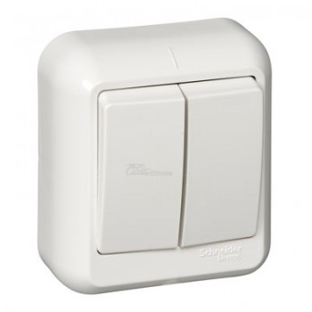 Выключатель 2-клавишный о/п Прима