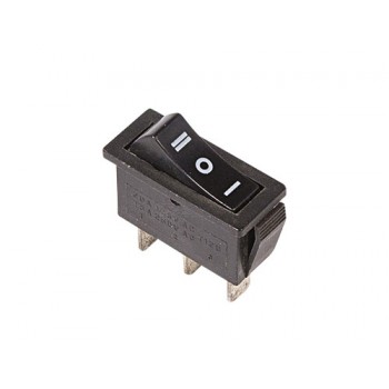 Клавиша 250V 10A (3c) ON-OFF-ON черный с нейтралью REXANT