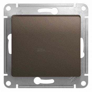 Выключатель 1-клавишный сх.1 шоколад Glossa