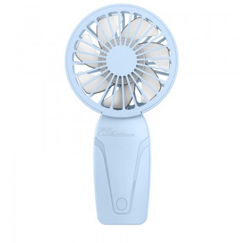 Вентилятор портативный мини (microUSB, 3 режима, 4,5 Вт) К-6 голубой
