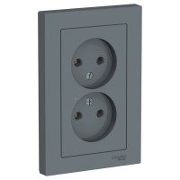 Розетка Atlasdesign 2м грифель б/з в сборе