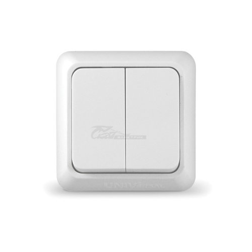 Выключатель Олимп 2кл. белый 10А IP20 Universal